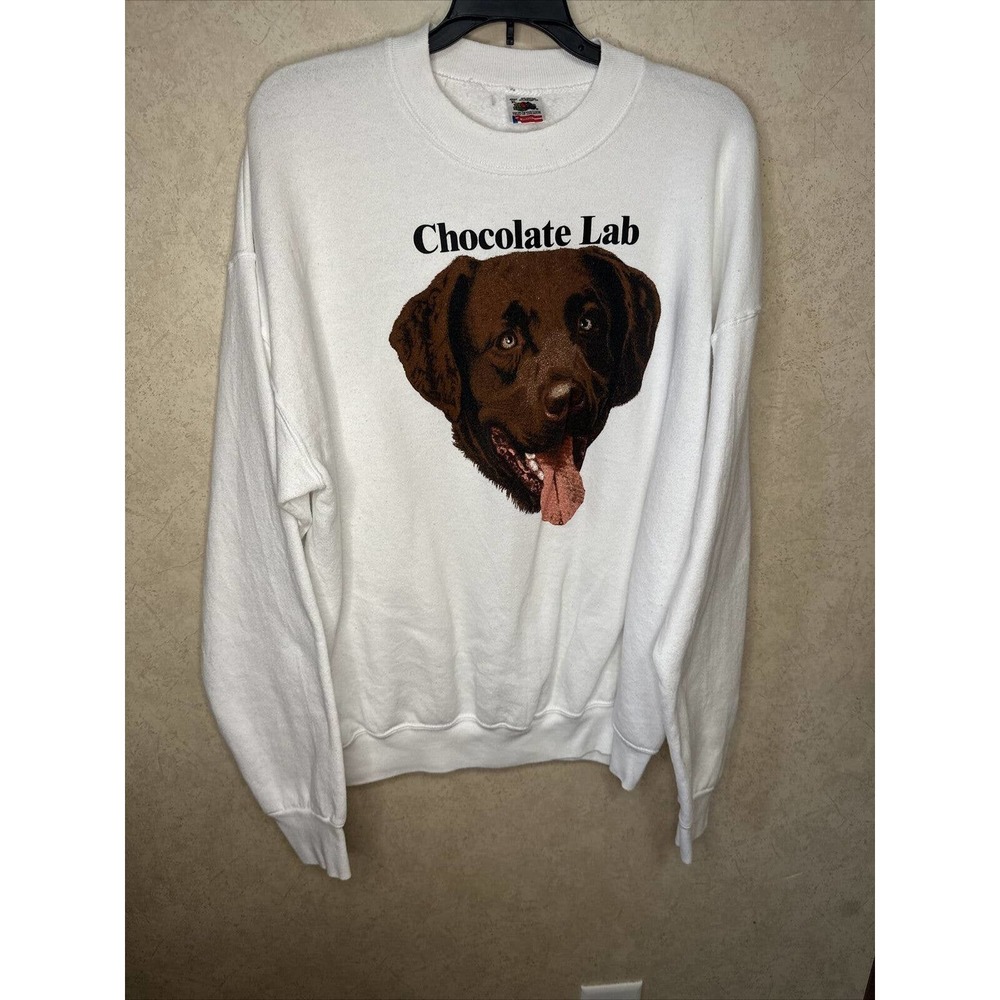 Vintage Chocolate Lab Pullover EUC Sz XL